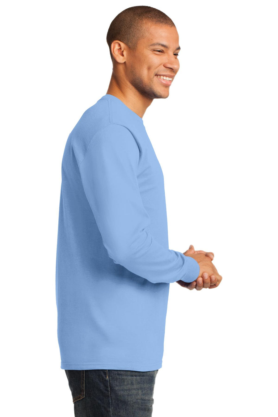 Unisex Long Sleeve Essential Tee - Light Blue