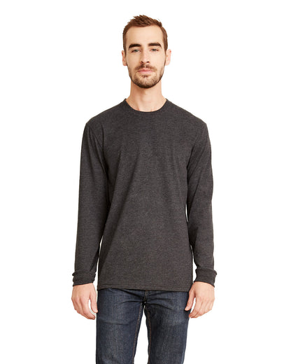 Unisex Sueded Long-Sleeve Crew - Heather Metal