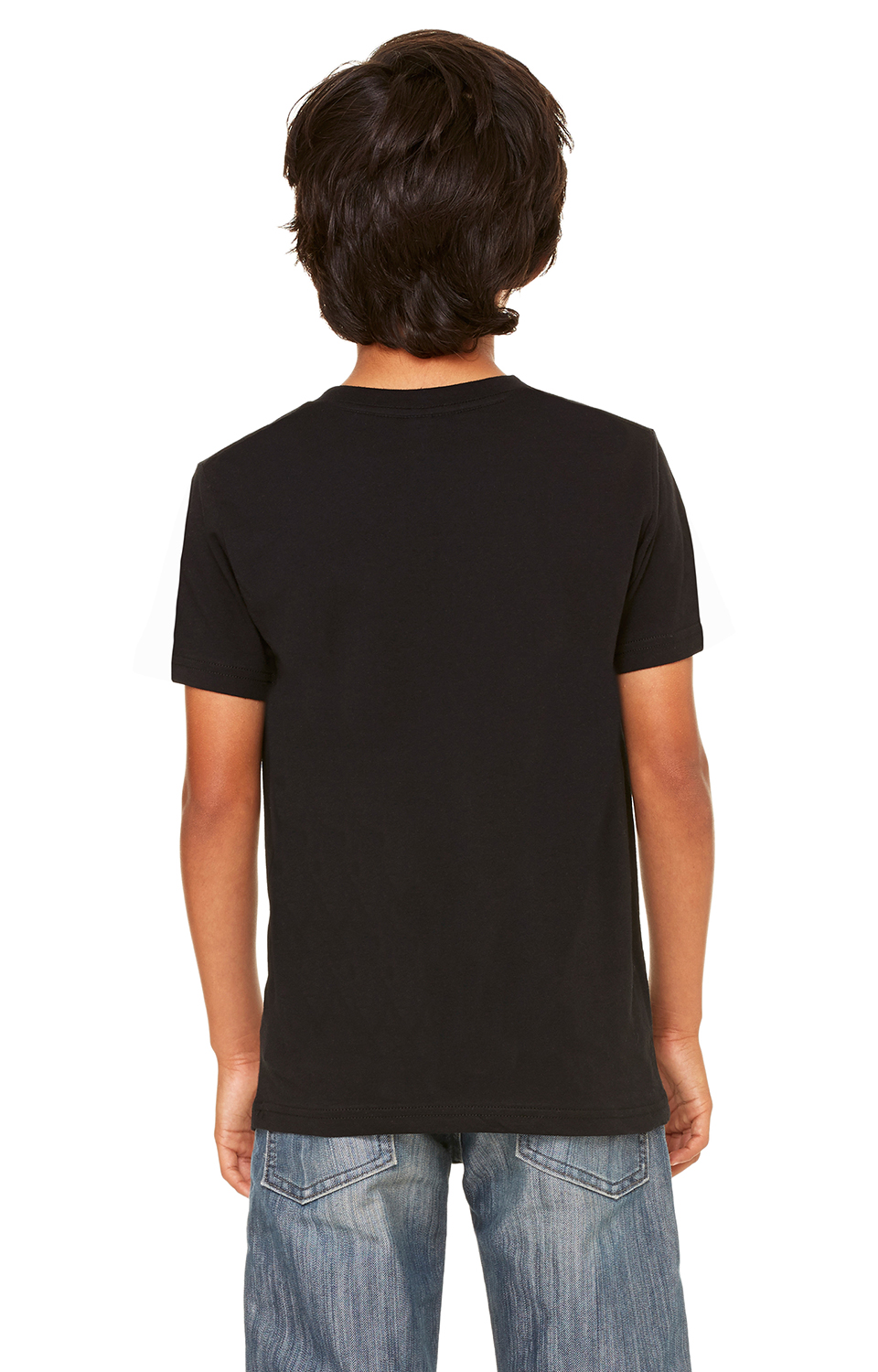 Youth Jersey Short-Sleeve V-Neck T-Shirt - Black