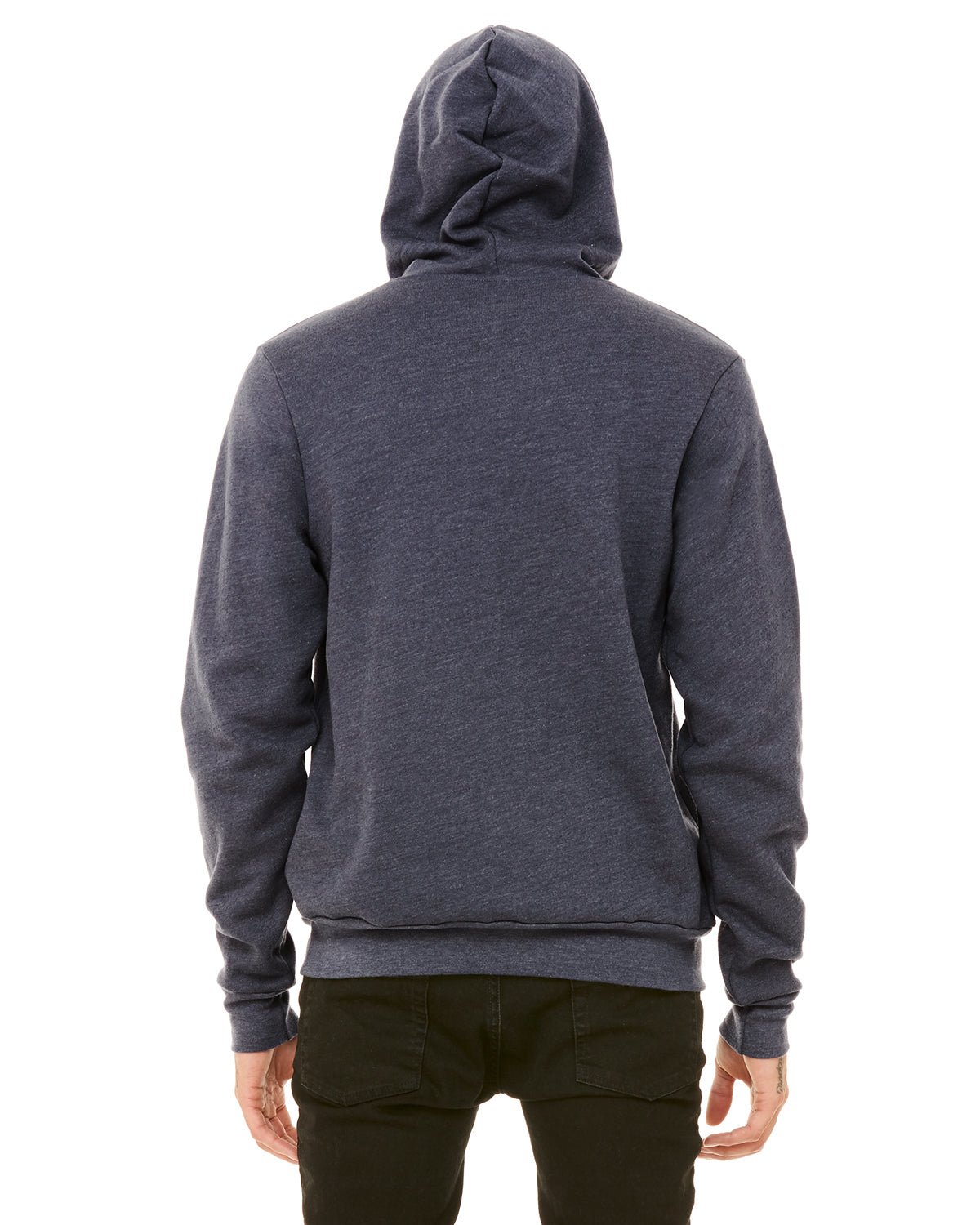 Unisex Sponge Fleece Pullover Hoodie - Heather Navy