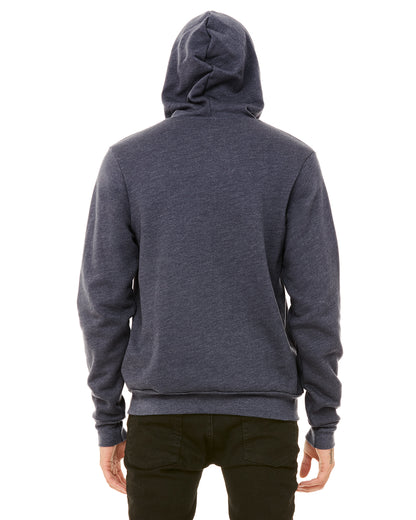 Unisex Sponge Fleece Pullover Hoodie - Heather Navy