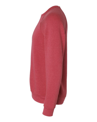 Unisex Sponge Fleece Raglan Sweatshirt - Heather Red