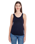 Women's Poly-Cotton Racerback Tank - Navy