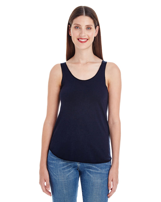 Women's Poly-Cotton Racerback Tank - Navy