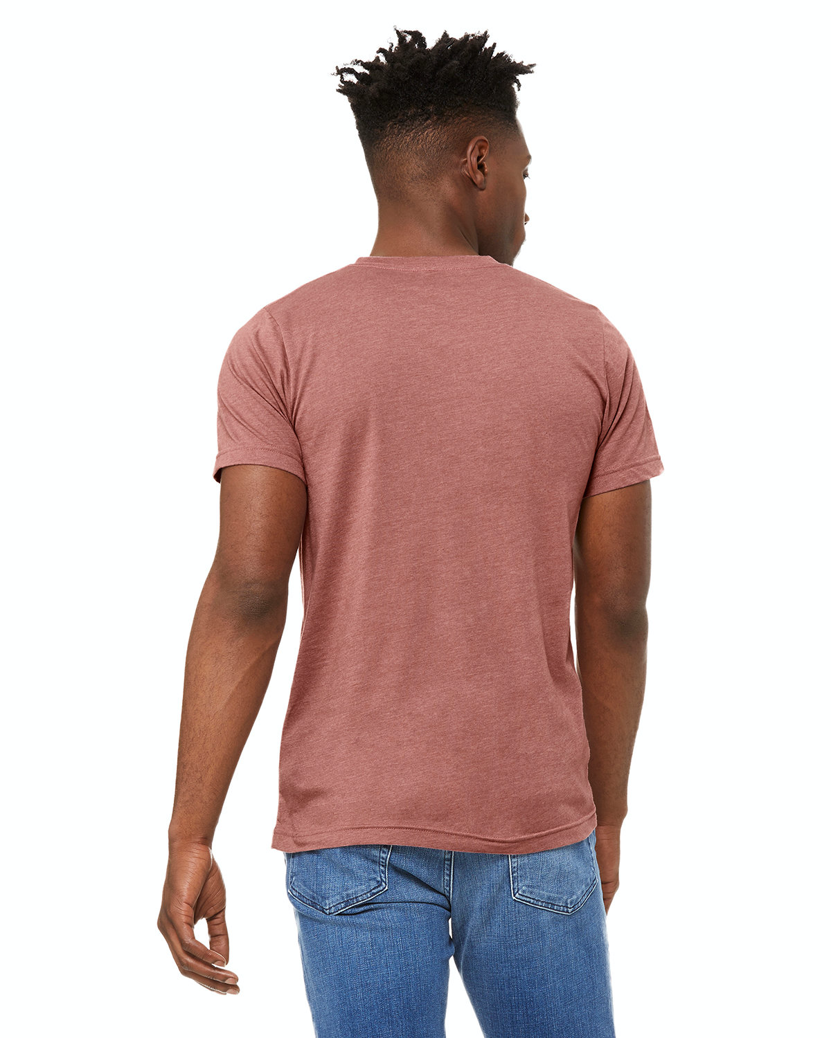 Unisex Jersey Short-Sleeve V-Neck T-Shirt - Heather Mauve