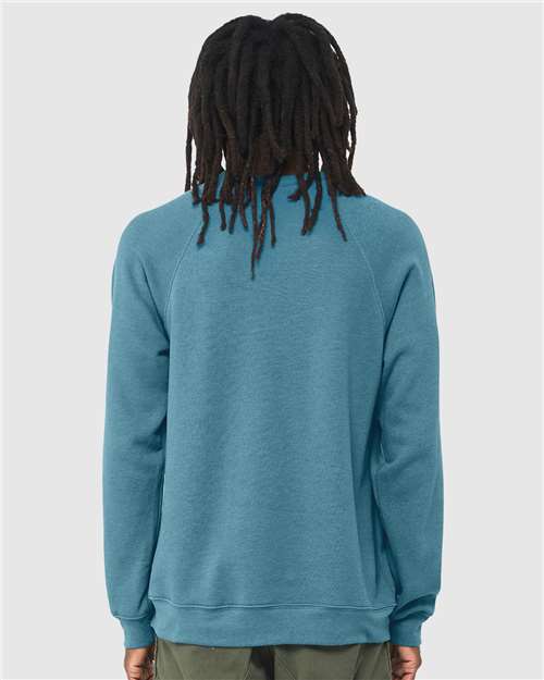 BELLA + CANVAS 3901 Heather Deep Teal — on model back
