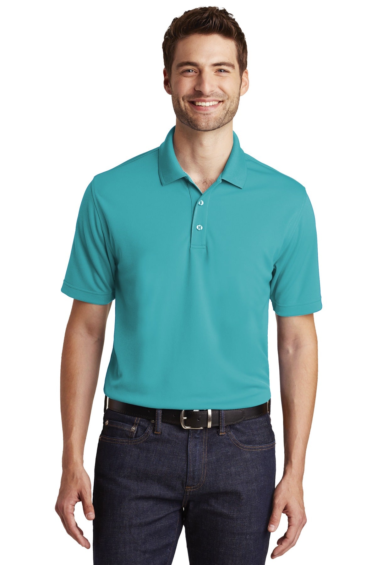 Unisex Dry Zone UV Micro-Mesh Polo - Aquamarine