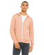 Bella + Canvas 3739 - Unisex Poly-Cotton Sponge Fleece Full-Zip Hoodie - Peach