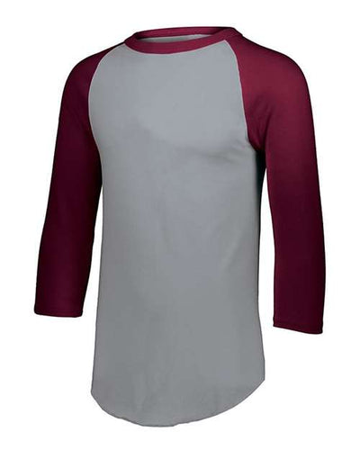 Augusta Sportswear 4421 Athletic Heather/ Maroon — front