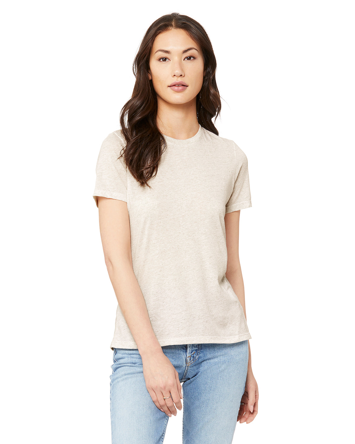 Women's Triblend Relaxed Jersey Short-Sleeve T-Shirt - Oatmeal Triblend