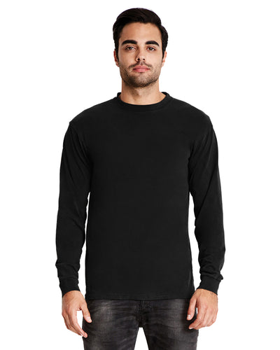 Unisex Inspired Dye Long-Sleeve Crew - Black