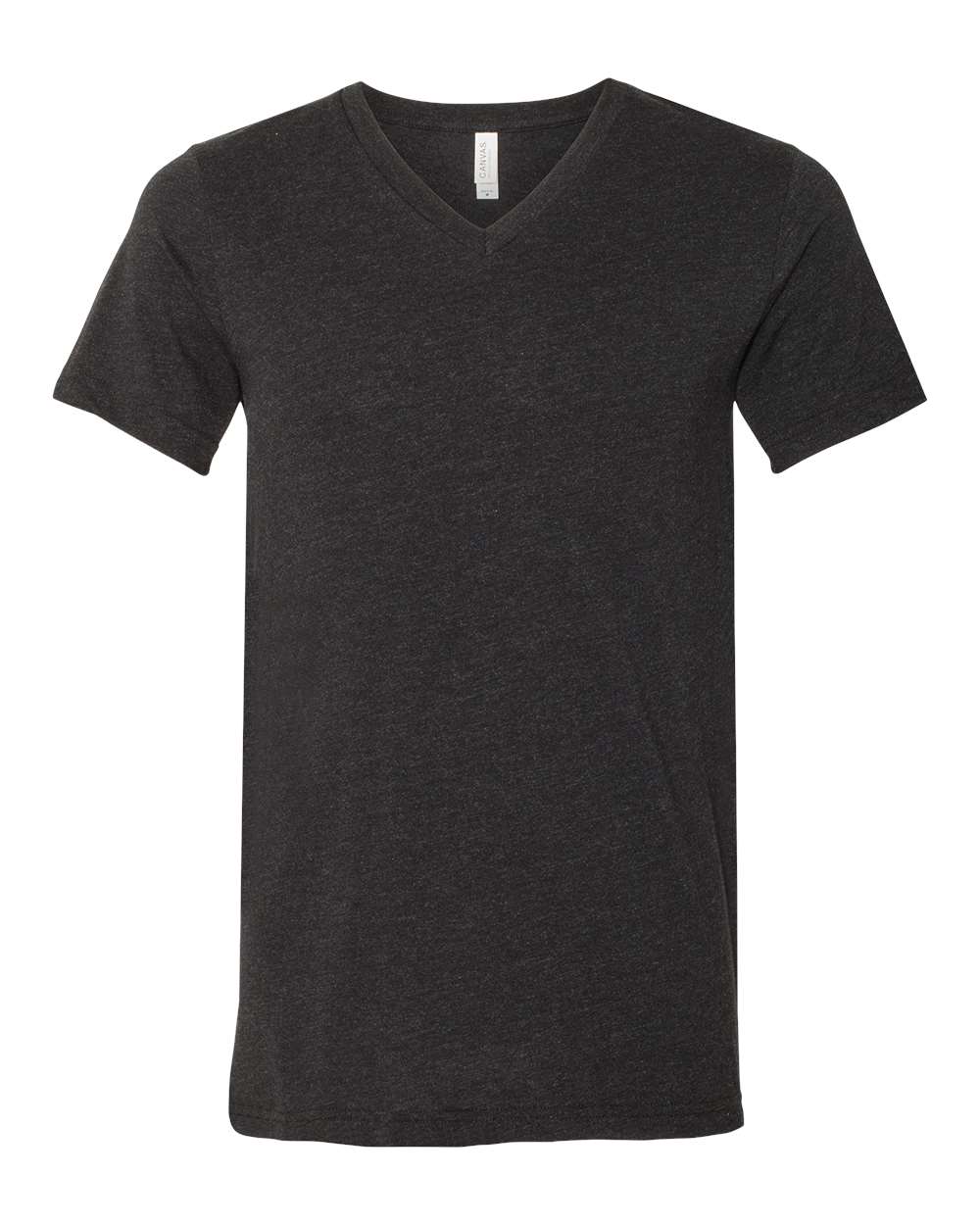 Unisex Jersey Short-Sleeve V-Neck T-Shirt - Heather Black