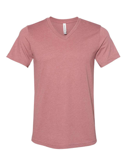 Unisex Jersey Short-Sleeve V-Neck T-Shirt - Heather Mauve