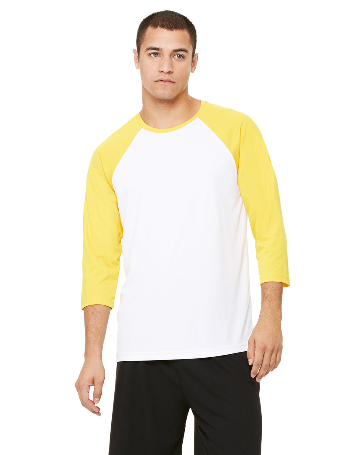 Unisex Baseball T-Shirt - White / Sport Athletic Gold