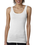 Women's Spandex Jersey Tank - White