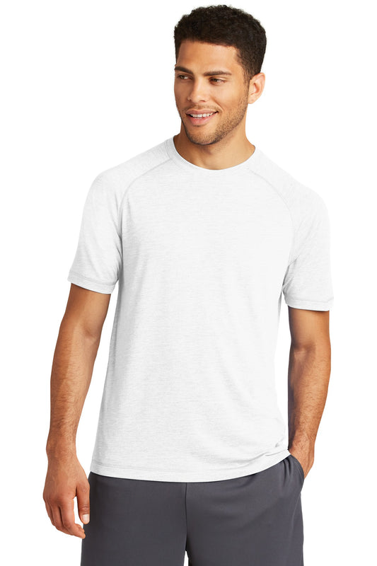 Unisex PosiCharge Tri-Blend Wicking Raglan Tee - White