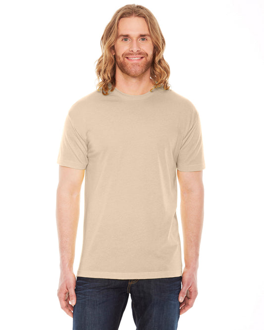 Unisex Poly-Cotton Short-Sleeve Crewneck - Creme