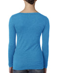 Women's Triblend Long-Sleeve Scoop - Vintage Turquoise