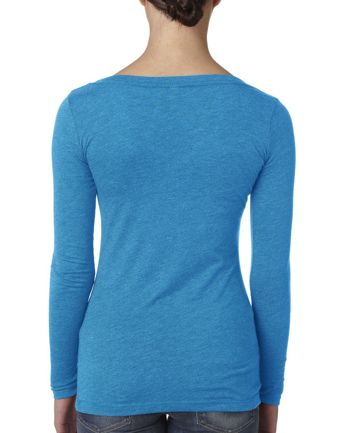 Women's Triblend Long-Sleeve Scoop - Vintage Turquoise