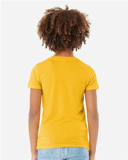 BELLA + CANVAS 3413Y Yellow Gold Triblend — on model back