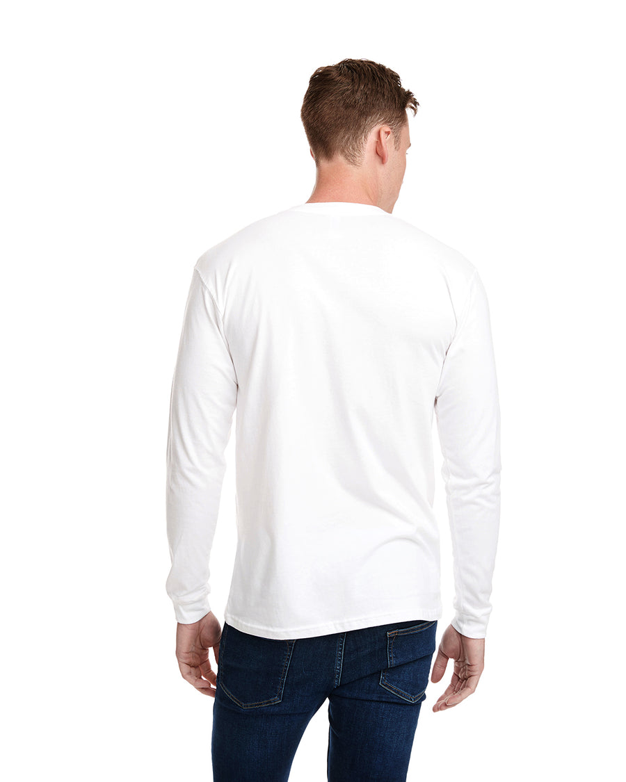 Unisex Inspired Dye Long-Sleeve Crew - White
