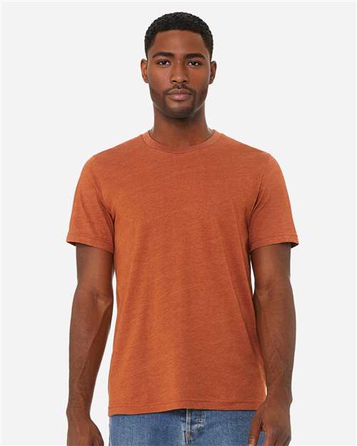 BELLA + CANVAS 3001CVC Heather Autumn — on model front