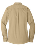 Women's Long Sleeve Carefree Poplin Shirt - Wheat