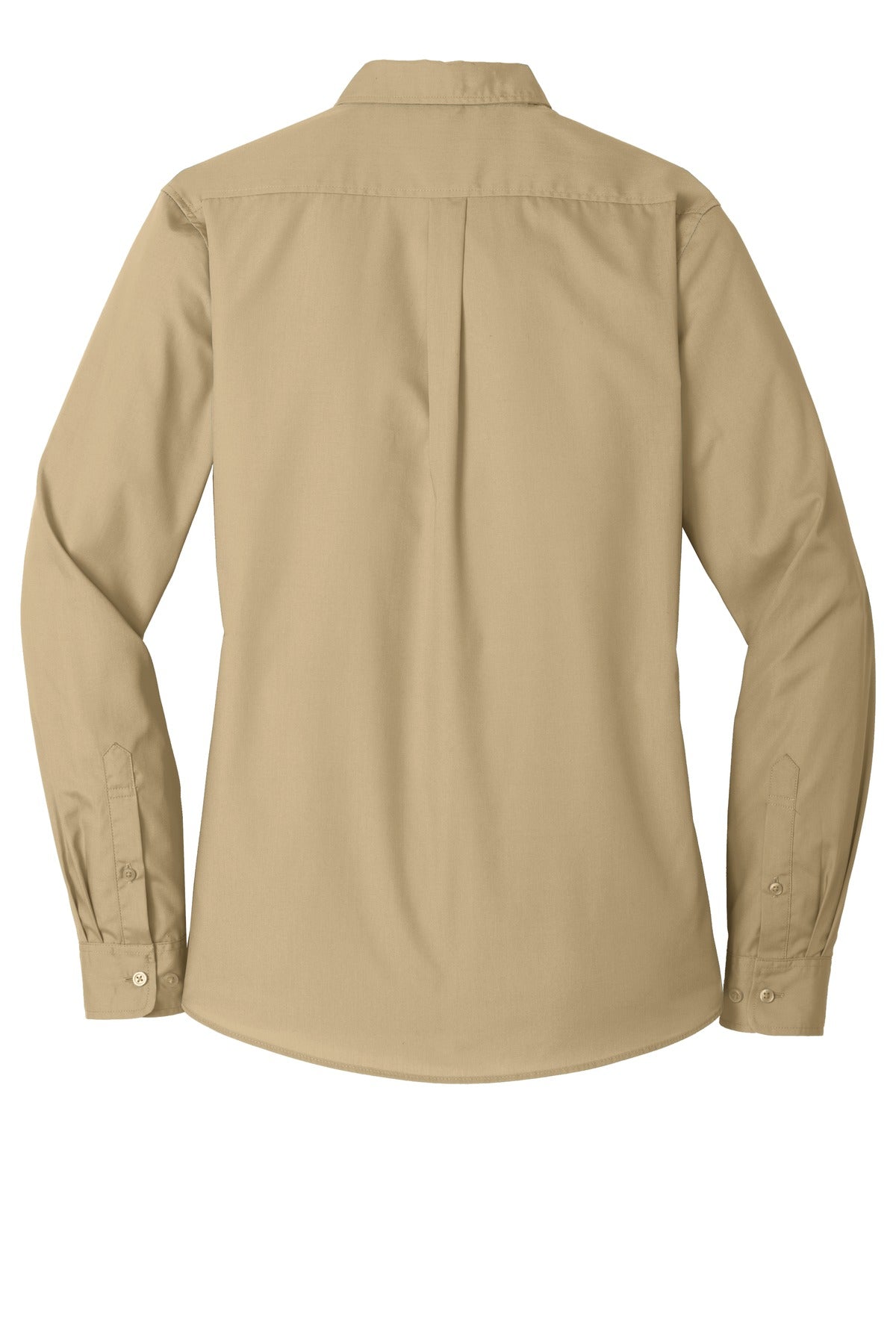 Women's Long Sleeve Carefree Poplin Shirt - Wheat