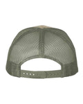 Richardson 112FP Pale Khaki/ Loden Green — back