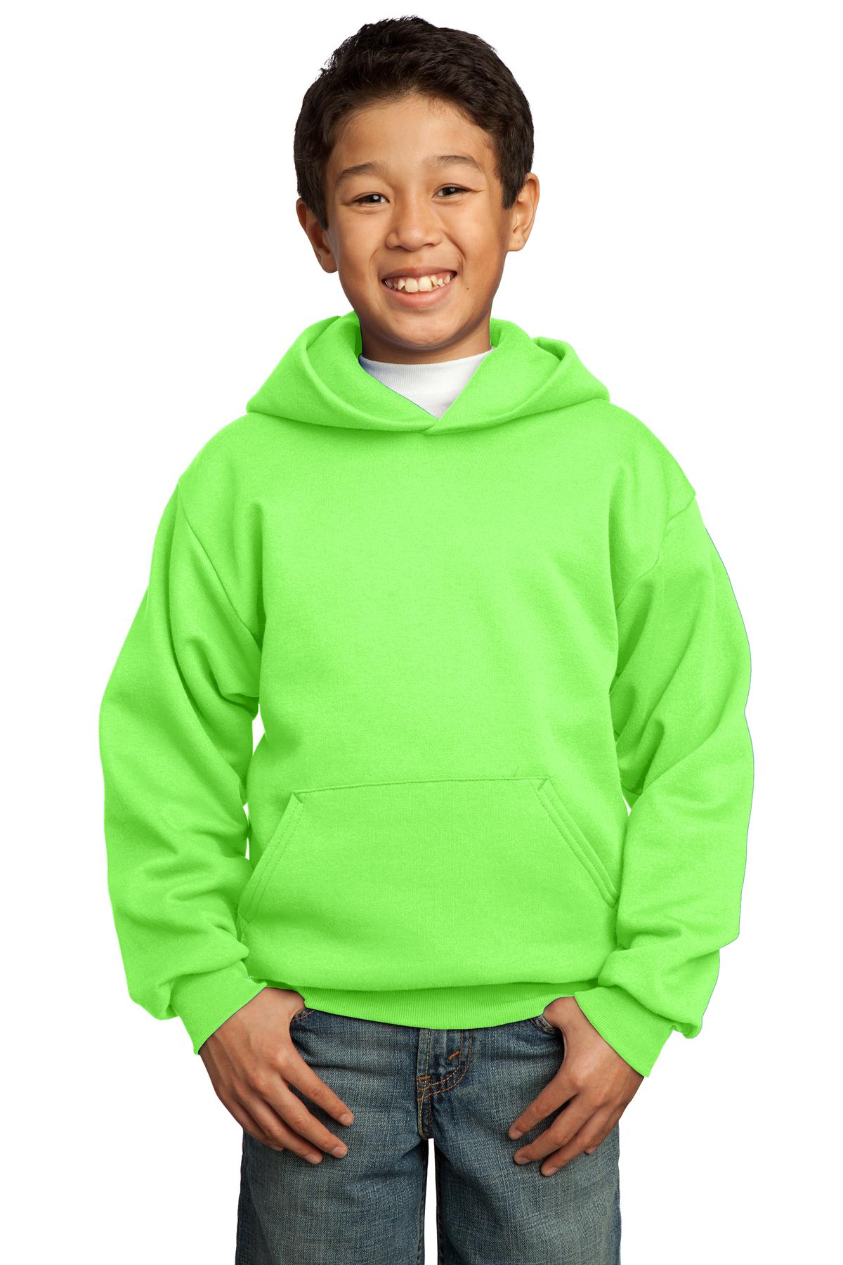 Youth Core Fleece Pullover Hoodie - Neon Green