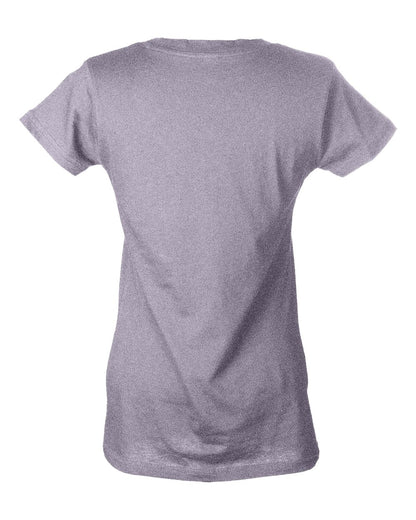 Women's Slim Fit Fine Jersey V-Neck - Heather Grey