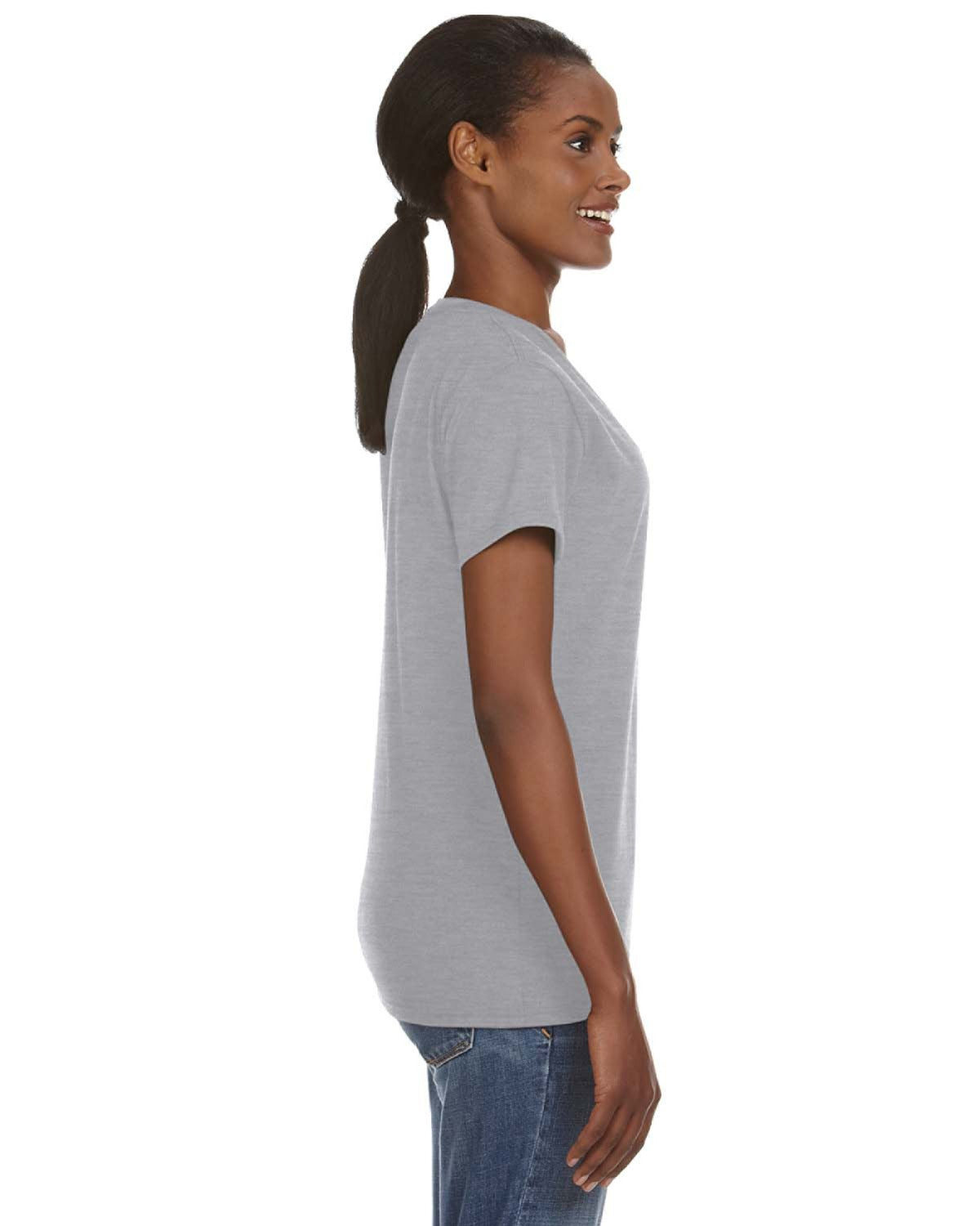 Women's Lightweight V-Neck T-Shirt - Heather Gray