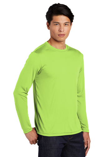 Unisex Long Sleeve PosiCharge Competitor Tee - Lime Shock