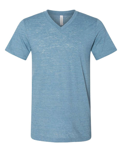 Unisex Jersey Short-Sleeve V-Neck T-Shirt - Denim Slub