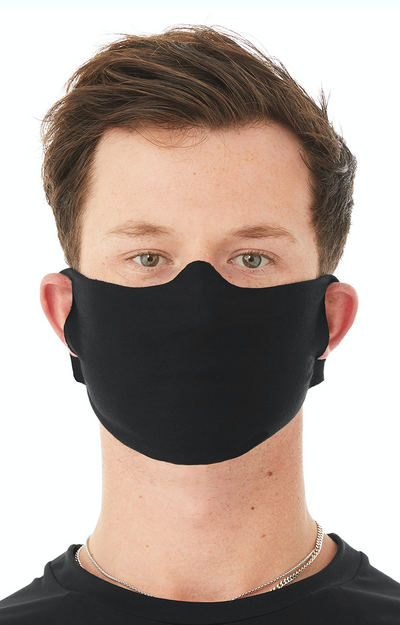 120 Pack - 100% Cotton Disposable Single Layer Light Cloth Face Cover - Black