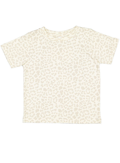Toddler Fine Jersey T-Shirt - Natural Leopard