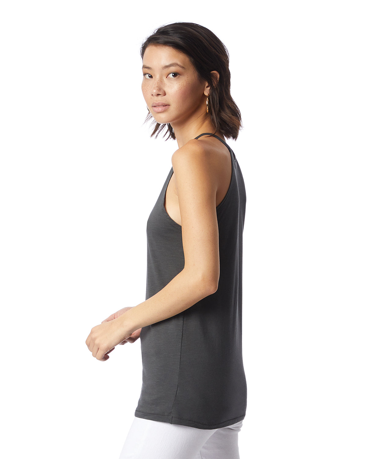 Women's Slub Sporty Tank - Washed Black