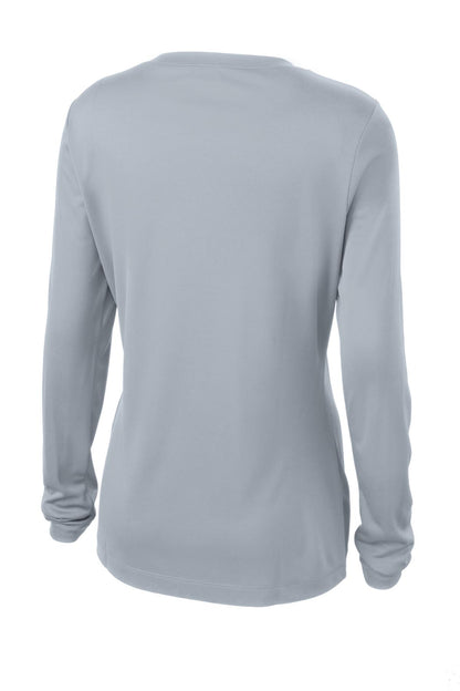 Women's Long Sleeve PosiCharge Competitor V-Neck Tee - Silver