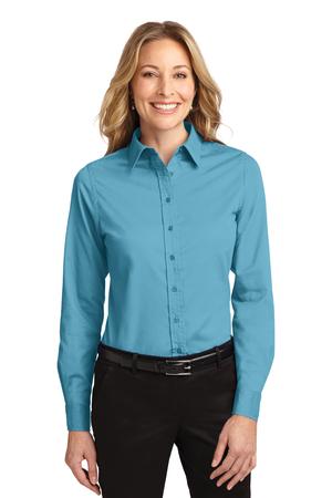 Women's Long Sleeve Easy Care Shirt - Maui Blue