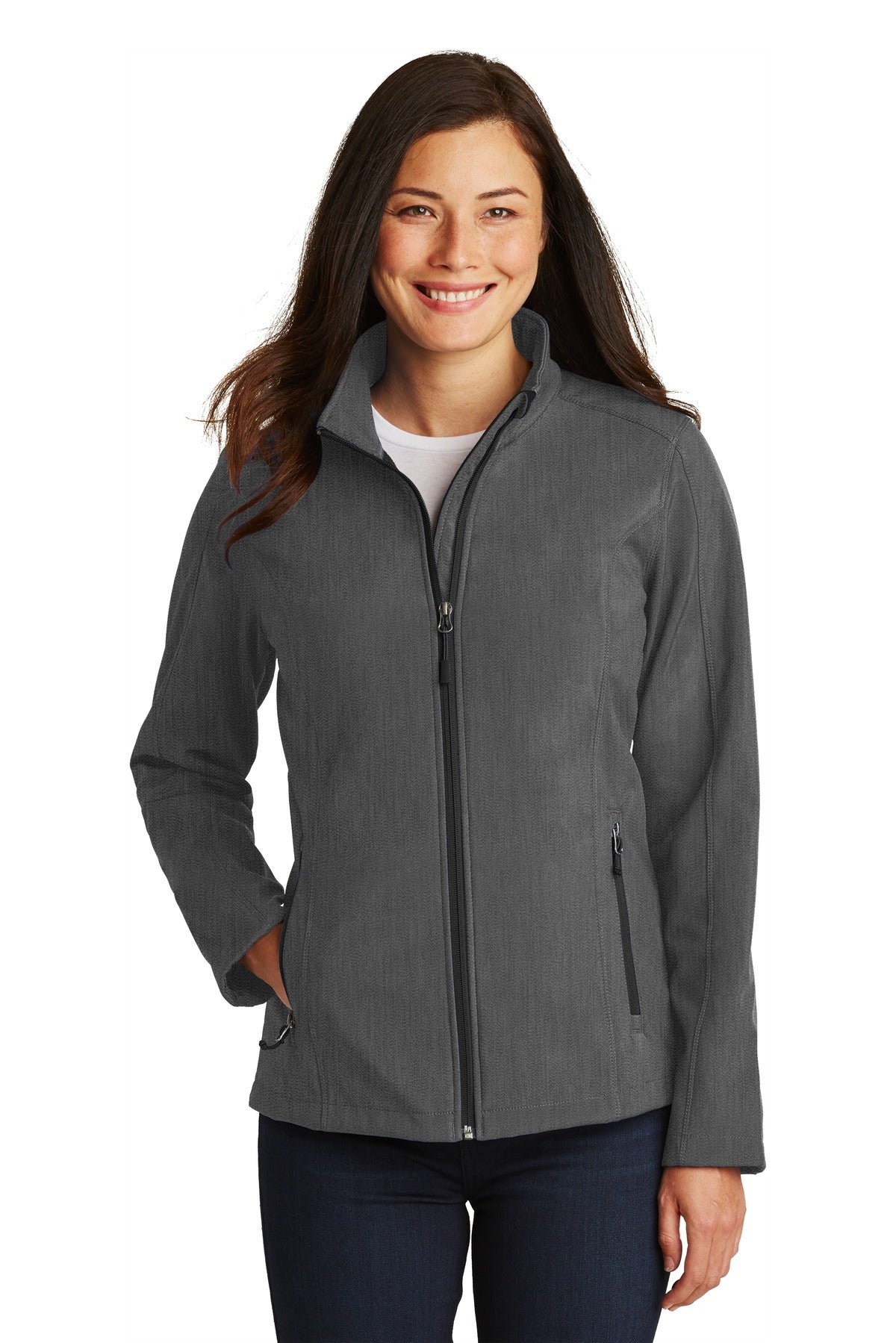 Women's Core Soft Shell Jacket - Black Charcoal Heather