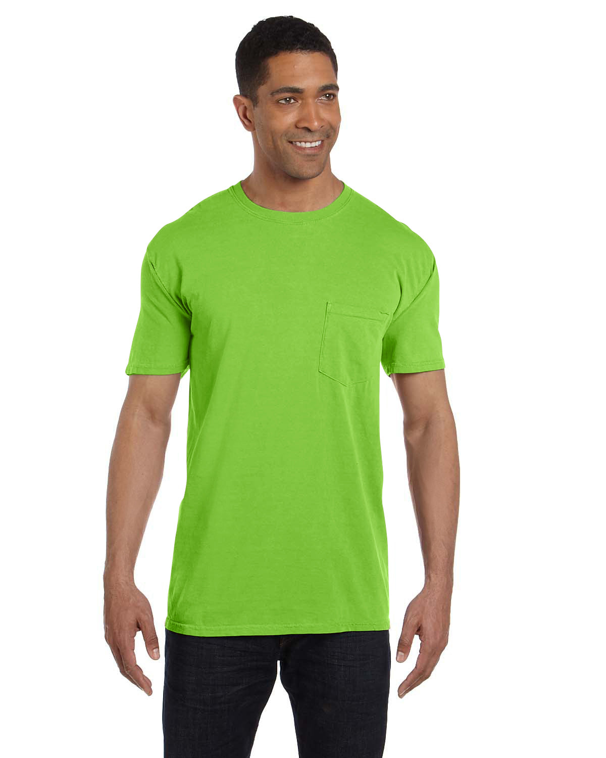 Unisex Heavyweight RS Pocket T-Shirt - Lime