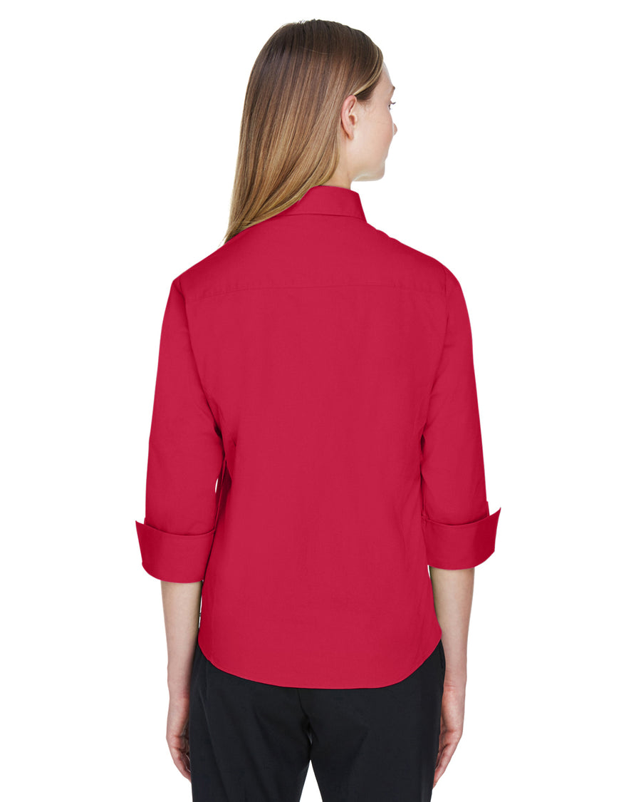 Women's Perfect Fit™ 3/4-Sleeve Stretch Poplin Blouse - Red