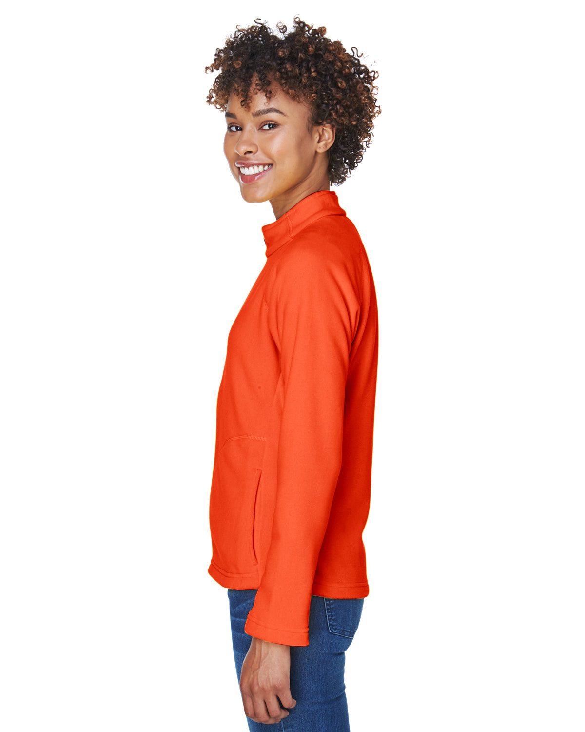 Women's Campus Microfleece Jacket - Sport Orange