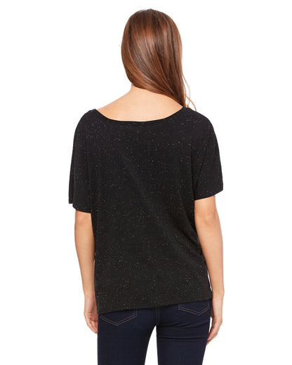 Women's Slouchy T-Shirt - Black Speckled