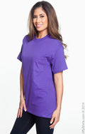 Beefy-T® Short Sleeve Pocket Tee - Purple