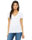 Bella + Canvas B6035 - Ladies' Jersey Short-Sleeve Deep V-Neck T-Shirt - White