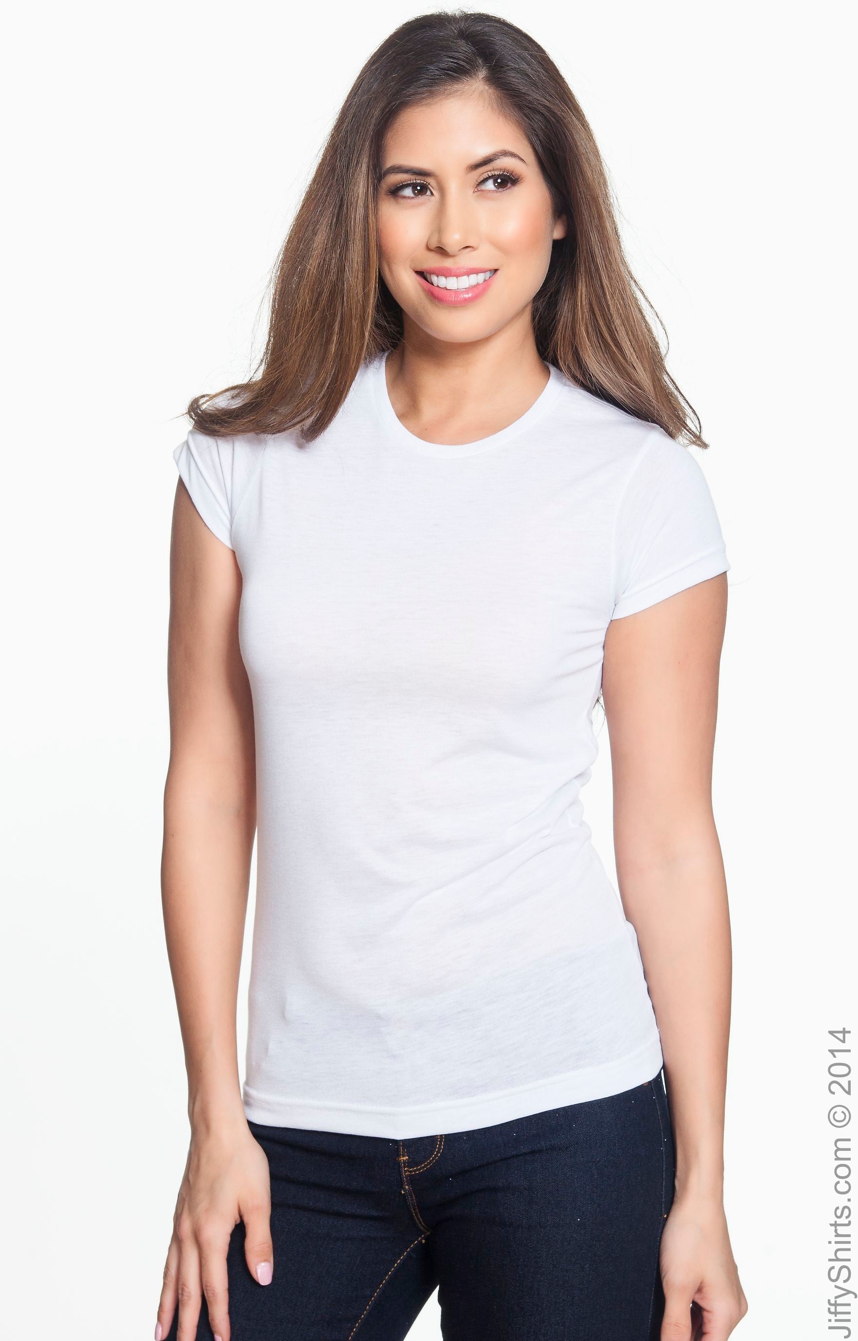 Junior Fit Sublimation Polyester T-Shirt - White