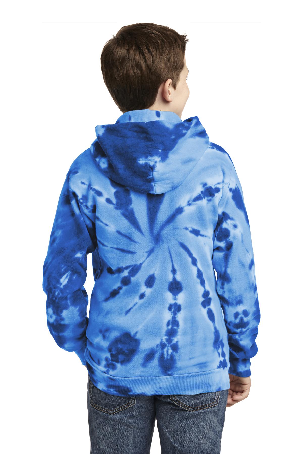 Youth Tie-Dye Pullover Hoodie - Royal