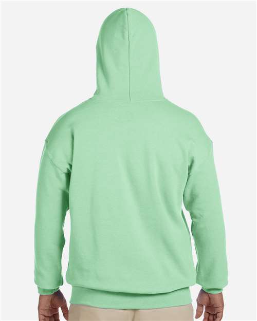 Gildan 18500 Mint Green — on model back