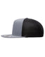Yupoong 6006 - Unisex 5-Panel Flat Bill Trucker Cap - Heather/ Black